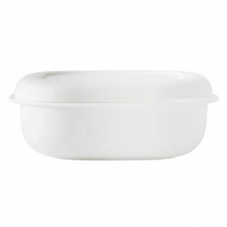 marna 冷凍微波米飯盒方型 180g 耐高溫140℃ 耐冷-20℃ 容量280ml 可用於盛裝米飯, 白色, 1個