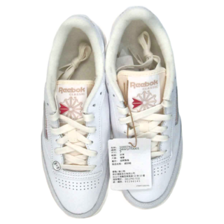 Reebok Club C 85 Vintage 休閒鞋, 24cm, 白色 + 粉色