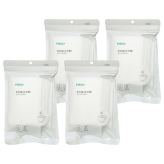 FaSoLa 一次性天然玉米纖維茶包袋 滷包袋 反折款 7 x 10cm, 小的, 4個, 100個裝