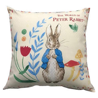 PETER RABBIT 比得兔抱枕 可愛造型 居家裝飾 柔軟舒適, 48 x 48cm, 立兔 米色