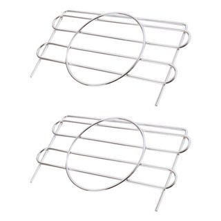 KI WISH 居家生活 鍍鉻圓圍籬 鐵架專用補強配件,適用長度 35/46/90cm, 銀色, 2個