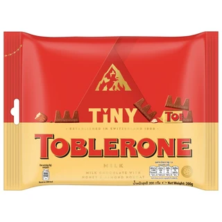 TOBLERONE 瑞士三角迷你牛奶巧克力, 200g, 1袋