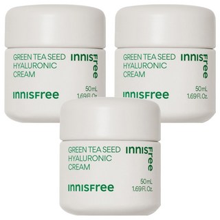 INNISFREE 綠茶籽玻尿酸保濕霜, 3罐, 50ml