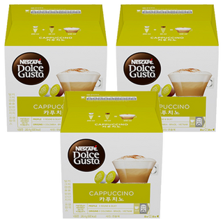 네스카페 돌체구스토 카푸치노 캡슐커피, 6.3g, 16개입, 3개