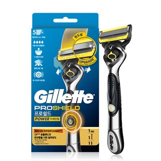 Gillette 吉列 ProShield鋒護系列刮鬍刀+刮鬍刀頭組, 1組