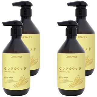 OUR FAMILY 一家人 益生菌療癒平衡沐浴 檀香精油 滋養乾燥肌膚, 500ml, 4瓶