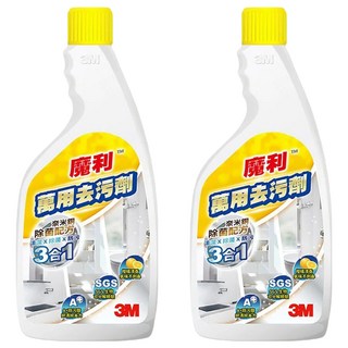 3M 魔利 萬用去污劑補充瓶, 2瓶, 500ml