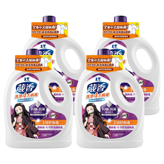 毛寶 葳香抗菌洗衣精 防蟎極淨 天然植物萃取 鼠尾草迷迭香抗菌配方 鳶尾香子蘭, 3kg, 4瓶