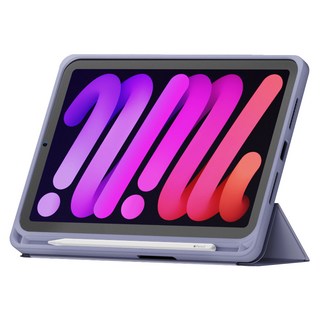 SINJIMORU iPad 智能保護套附蘋果筆收納, Lavender Purple, 1個