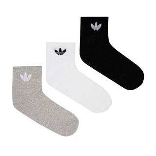 adidas 愛迪達 MID ANKLE SCK 運動襪, 灰色 + 黑色 + 白色, 3雙