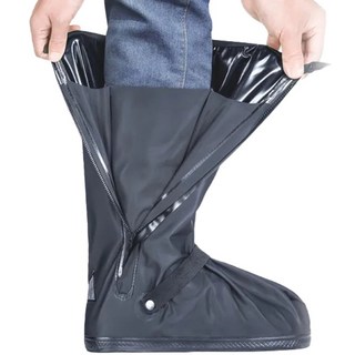 Ysmeisi 高筒防水雨鞋套, 大開口設計 穿脫方便, 加厚耐磨防滑, 鬆緊綁帶, 2XL(30.5cm)