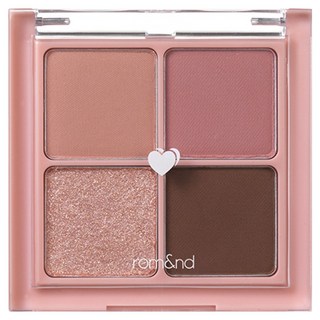 rom&nd 浪漫四色眼影盤 02 Dry Rose 乾燥玫瑰 台灣公司貨 正品, 1個