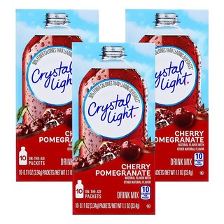 Crystal Light 櫻桃石榴風味沖泡飲隨身包, 3.34g, 10條, 3盒
