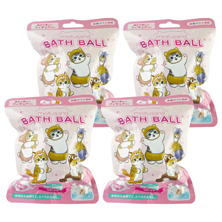SHOBIDO 粧美堂 MOFUSAND 沐浴球 內附5種玩具 適用年齡: 6歲以上, 75g, 4個