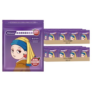 Mdmmd. 明洞國際 超涼感蔓越莓系列 新涼感抑菌夜用型衛生棉, 夜用護翼型 33cm, 6片, 72包