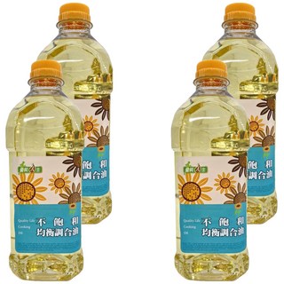 順發油品 優質人生不飽和均衡調合油, 1.5L, 4瓶