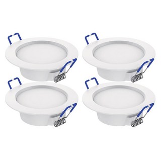 루미트론 다운라이트 플리커프리 매입등 3인치 5W, 백색 아이보리빛, 4개