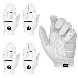 라조시 남성용 반양피 버디그립 실리콘 연습 골프장갑 왼손용 5p 세트, 1세트