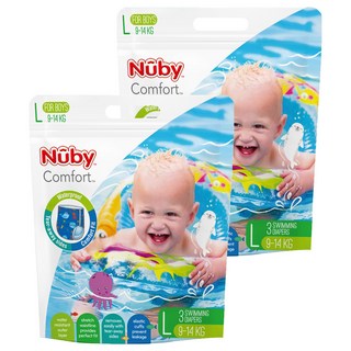 Nuby 游泳尿布 男, L, 6片