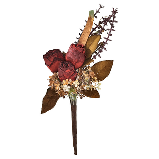 KUIBAO 快豹生活 Simple簡約素胚花瓶 燒玫瑰三頭, 紅色