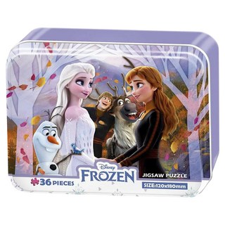 HUNDRED PICTURES 百耘圖 FROZEN 冰雪奇緣 2 拼圖 Set 36片 鐵盒裝, 1盒