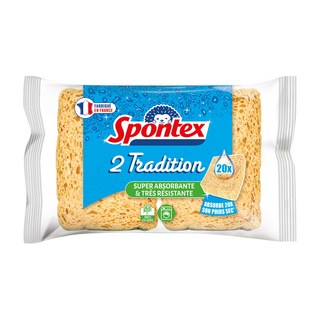 스폰텍스 드라이 셀룰로스 스펀지 2 트레디션 수세미, 2개입, 1개