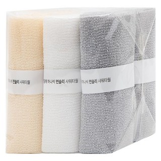 Fall in Home 每月一條 潔淨沐浴巾組, 白色+奶油米色+灰色, 6條, 1組