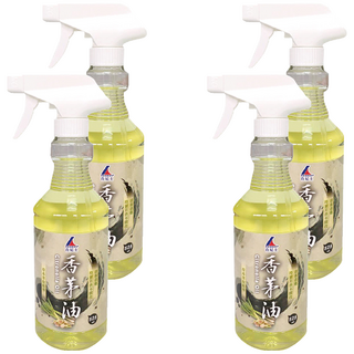 KENNEX 肯尼士 香茅油 525ml 草本萃取精華 無殺蟲劑配方 驅蚊蟲 芳香除臭 清新典雅, 4瓶