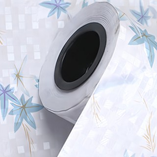 WA. WALL ART 歐風防水自黏壁紙 淺藍楓葉, 60 x 300cm