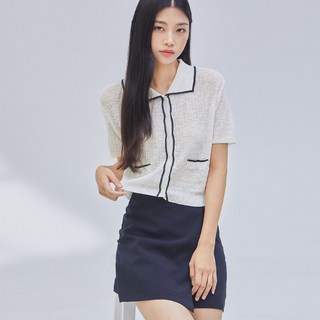 MIXXO 女款翻領短袖開襟外套