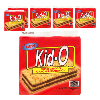 Kid-O 日清 三明治餅乾 巧克力口味, 136g, 6袋