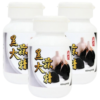 必盛氏 黑大蒜精, 600mg, 60顆, 3罐