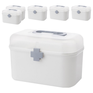 小麥購物 緊急醫藥箱 大款 C511 白色 383g, 6個