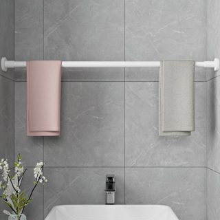 higher deco 超強力可調節免釘簡易安裝伸縮桿, 白色