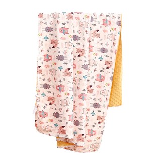 Annette 嬰兒兒童精梳棉法蘭絨水晶絨安撫毯 1kg 卡通人物, 好朋友 米色