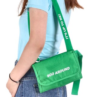 E.City 旅行防潑水多卡位防盜貼身證件包, 21 x 14.5cm, 綠色