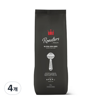 HOLLYS 經典配方義式濃縮咖啡豆, 500g, 4個, 無研磨咖啡豆