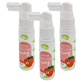 nac nac 護齒含鈣口腔噴霧 草莓, 20ml, 3瓶