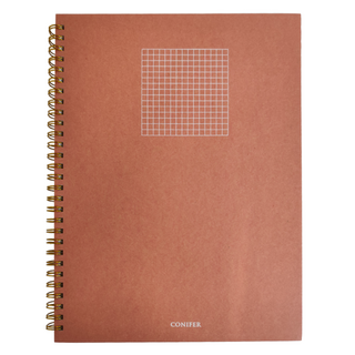 conifer 綠的事務 禪 Zen 16K線圈方格筆記, 紅絹, 1本
