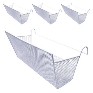 MAME MAKE HOME 掛式床邊收納籃, 4入, 白色