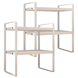 京太陽 雙層簡約桌上收納書架 小能手, 白色, 2個