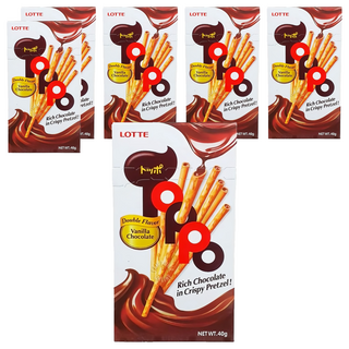 Toppo 夾心餅乾棒 香脆餅乾 雙重口味 香草巧克力, 40g, 6盒