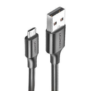 UGREEN 綠聯 Micro USB 快充傳輸線 PVC版, 1m, 黑色, 1條
