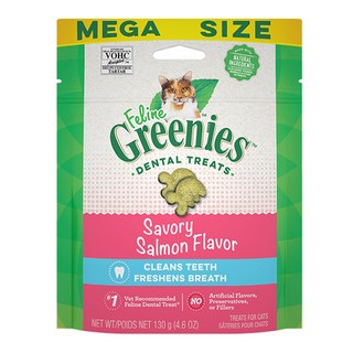 그리니즈 고양이 필라인 덴탈 스낵, 연어, 130g, 1개