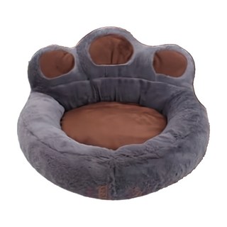 捷華 熊掌寵物窩 灰色 PP棉填充, 52 x 56cm, 1個