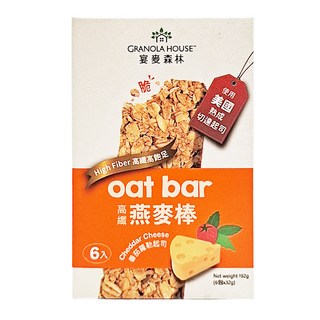 GRANOLA HOUSE 宴麥森林 燕麥棒 番茄羅勒起司 Set 6, 高纖, 192g, 1盒