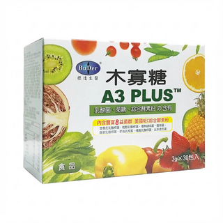 BuDer 標達生醫 木寡糖 A3 PLUS 內含豐富8益菌群 菌數達500億以上 美國Deerland大廠綜合酵素 SGS檢驗不含農藥、重金屬等, 90g, 1盒