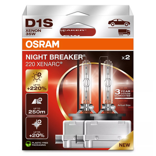 OSRAM 歐司朗 HID NIGHT BREAKER LASER 頭燈 4500K, 單一顏色, D1S, 2個