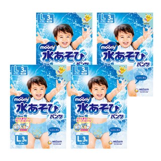 滿意寶寶 Moony玩水褲, L, 4包