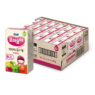 요미요미 유기농 주스 과일믹스, 125ml, 24개